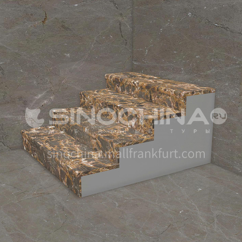 Natural brown European style marble staircase M-RA85D